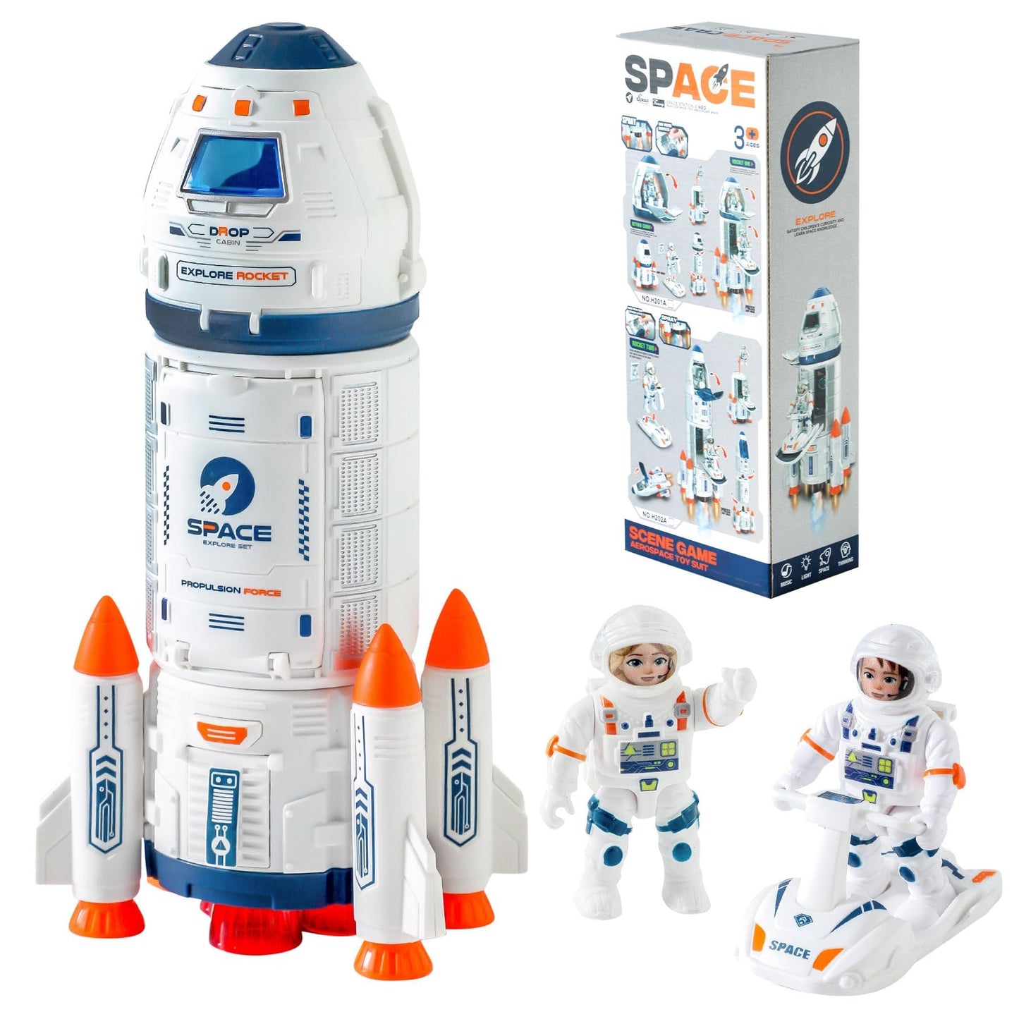 |Concentration|Focus| Rocket Toys |Rocket Ship ToyEducational|Concentration|Learning| Rocket FunSpace Gifts Toy |for Space Exploration, Knowledge - Toys 3-8 |