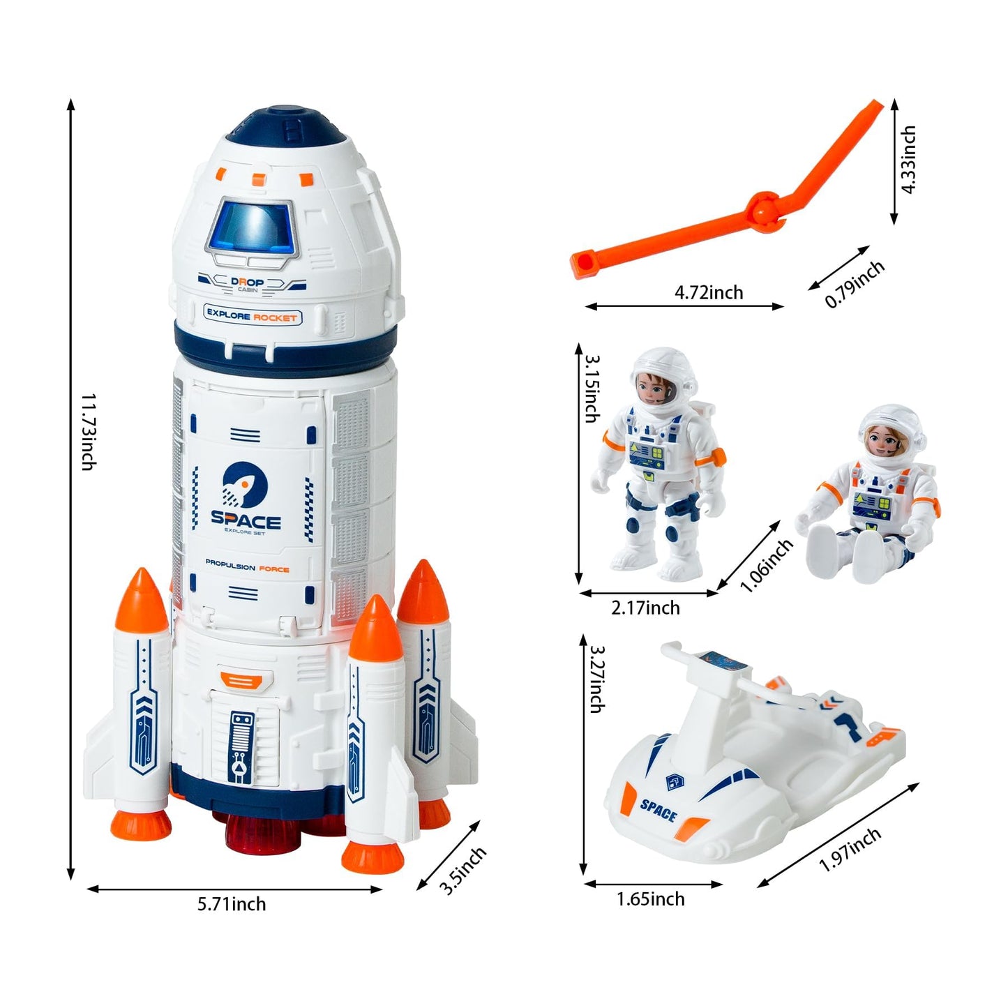 |Concentration|Focus| Rocket Toys |Rocket Ship ToyEducational|Concentration|Learning| Rocket FunSpace Gifts Toy |for Space Exploration, Knowledge - Toys 3-8 |